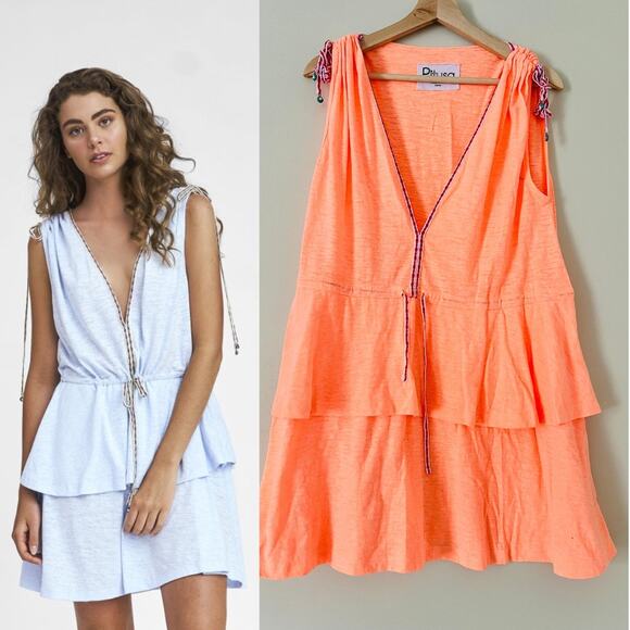 Pitusa Anastasia Mini Dress Bright Orange Sherbert Petite Dress Summer A-Line - Picture 1 of 5